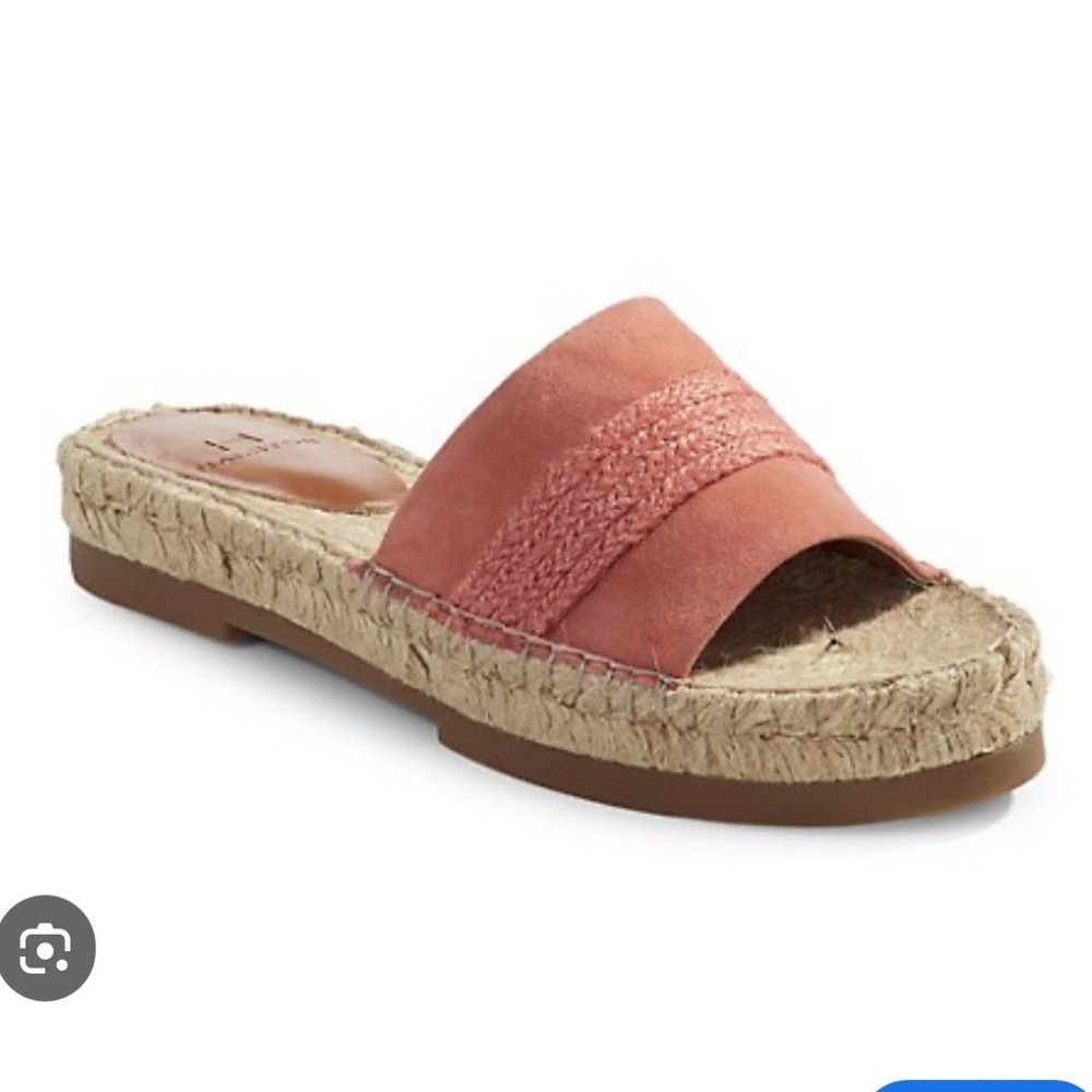 H Halston Betty Espadrilles Corral Suede Sandals. D650/A